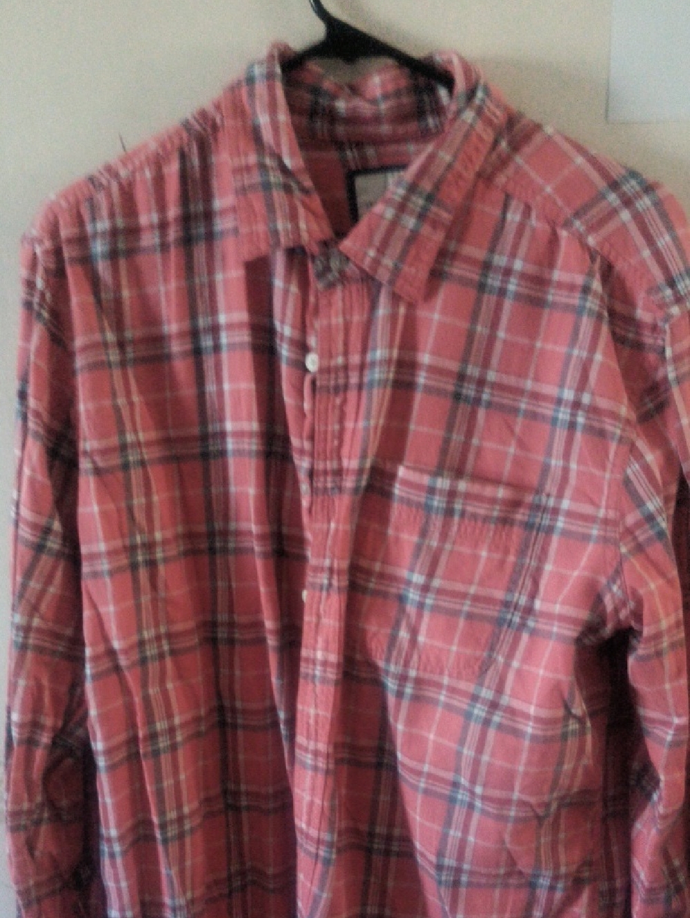 American Eagle Outfitters Red Plaid Button-Down Shirt
